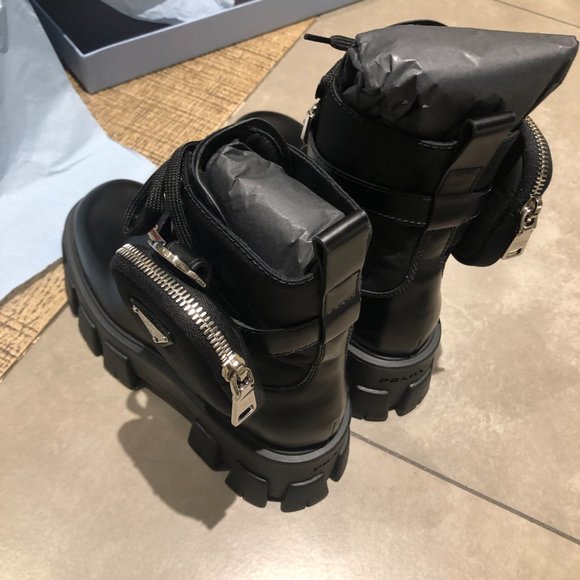 PRADA MONOLITH COMBAT BOOTS